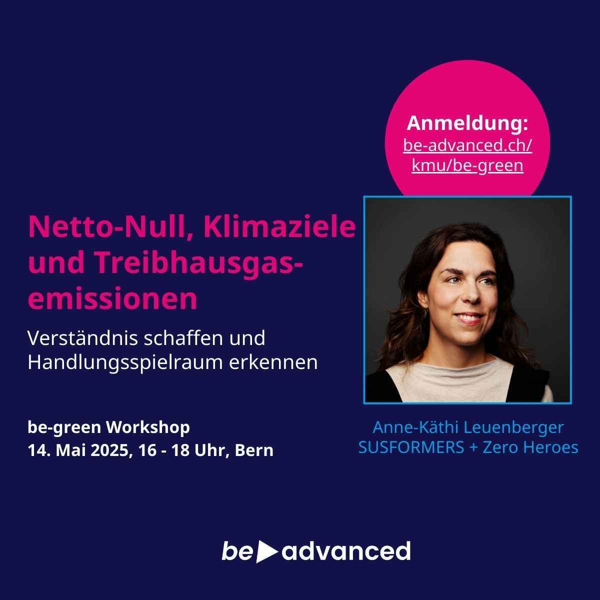 be-green Workshop: Netto-Null, Klimaziele und Treibhausgasemissionen