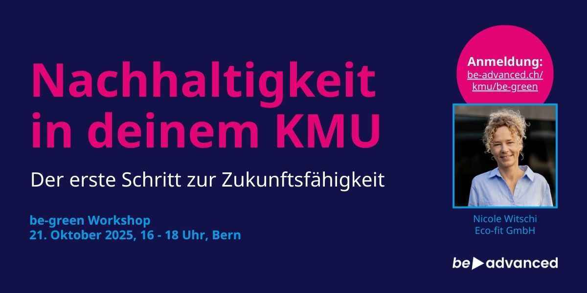 be-green Workshop: Nachhaltigkeit in deinem KMU