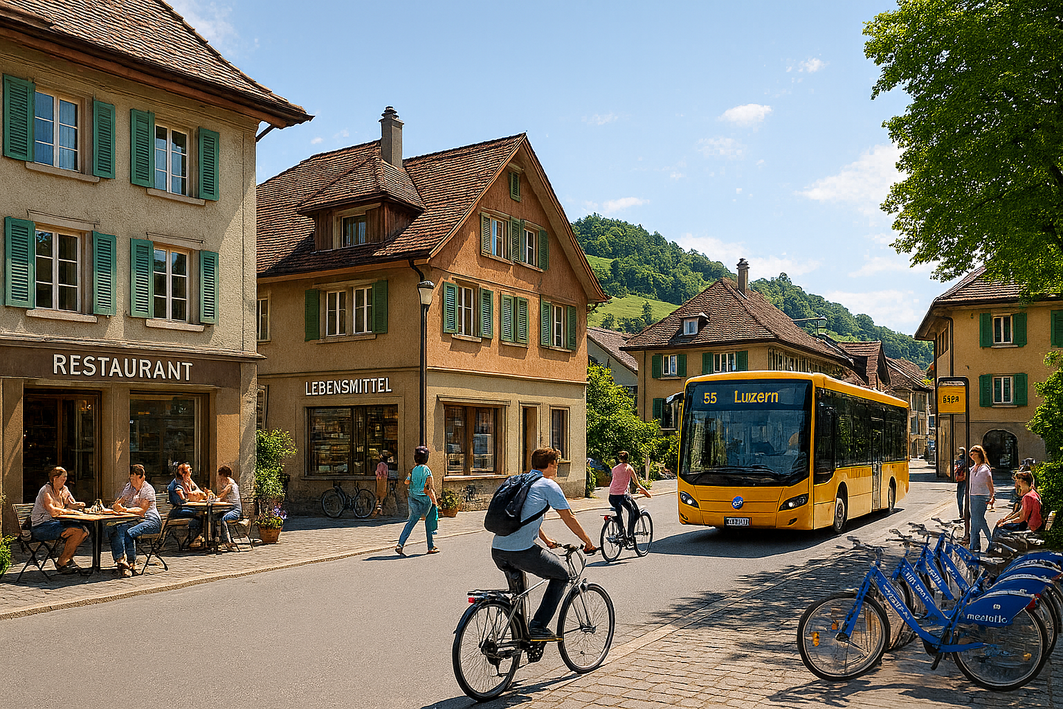 Minihubs und lokale Umsteigepunkte als neue Impulsgeber für Dorfkern- und Quartierentwicklungen