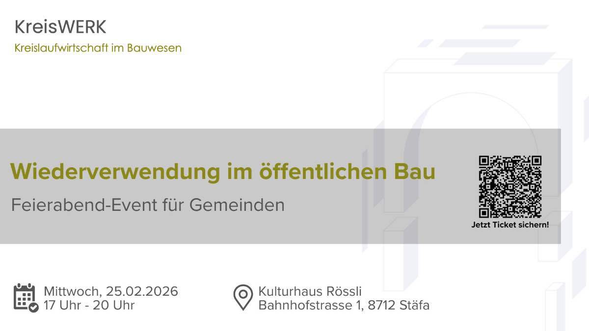 KreisWERK: Wiederverwendung im öffentlichen Bau - Feierabend Event für Gemeinden
